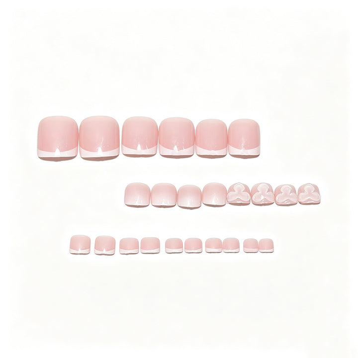 Dekorative Press-On Nail Art Tipps mit Schleifen-Design Karnz
