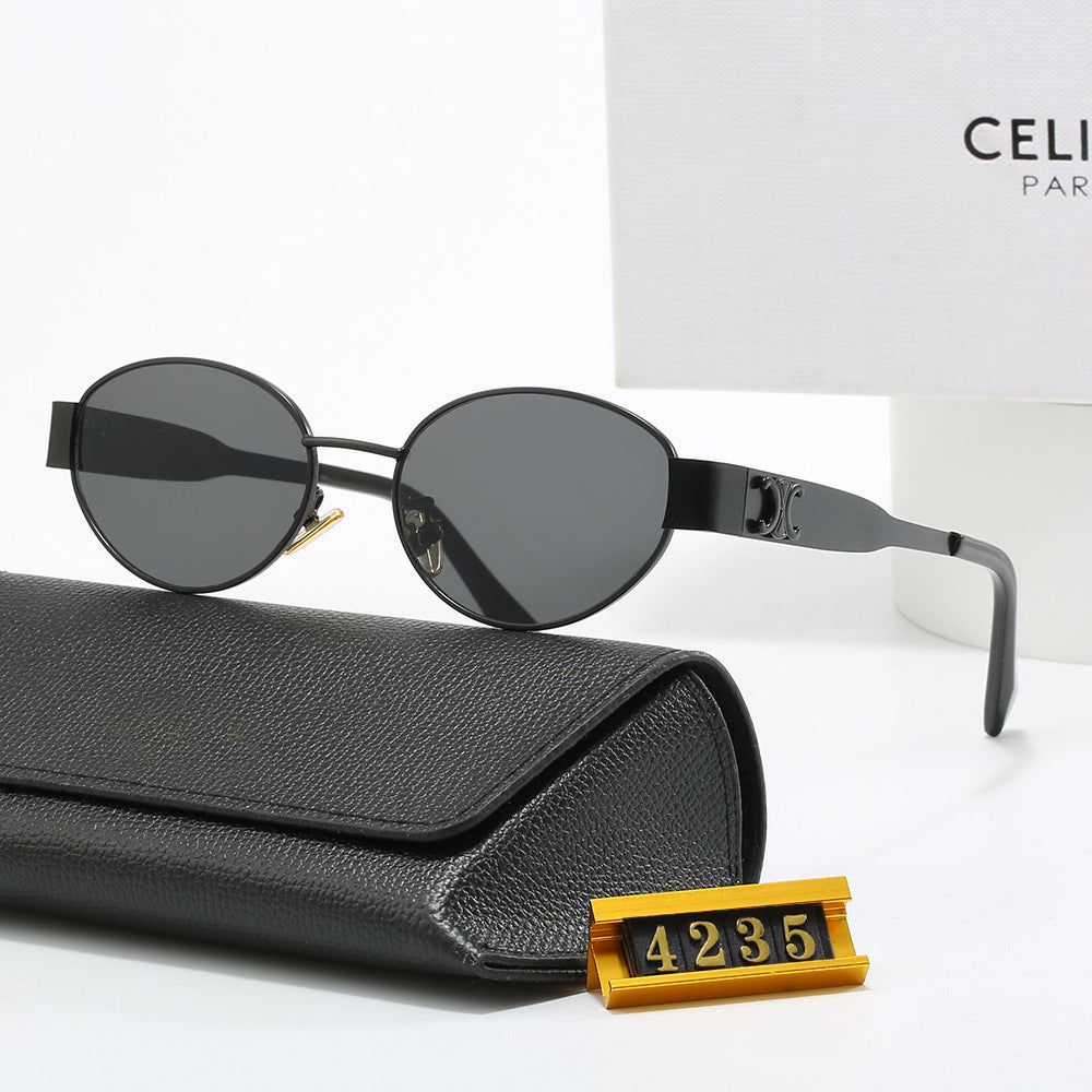 Damen exklusive ovalförmige Designer-Sonnenbrille Karnz