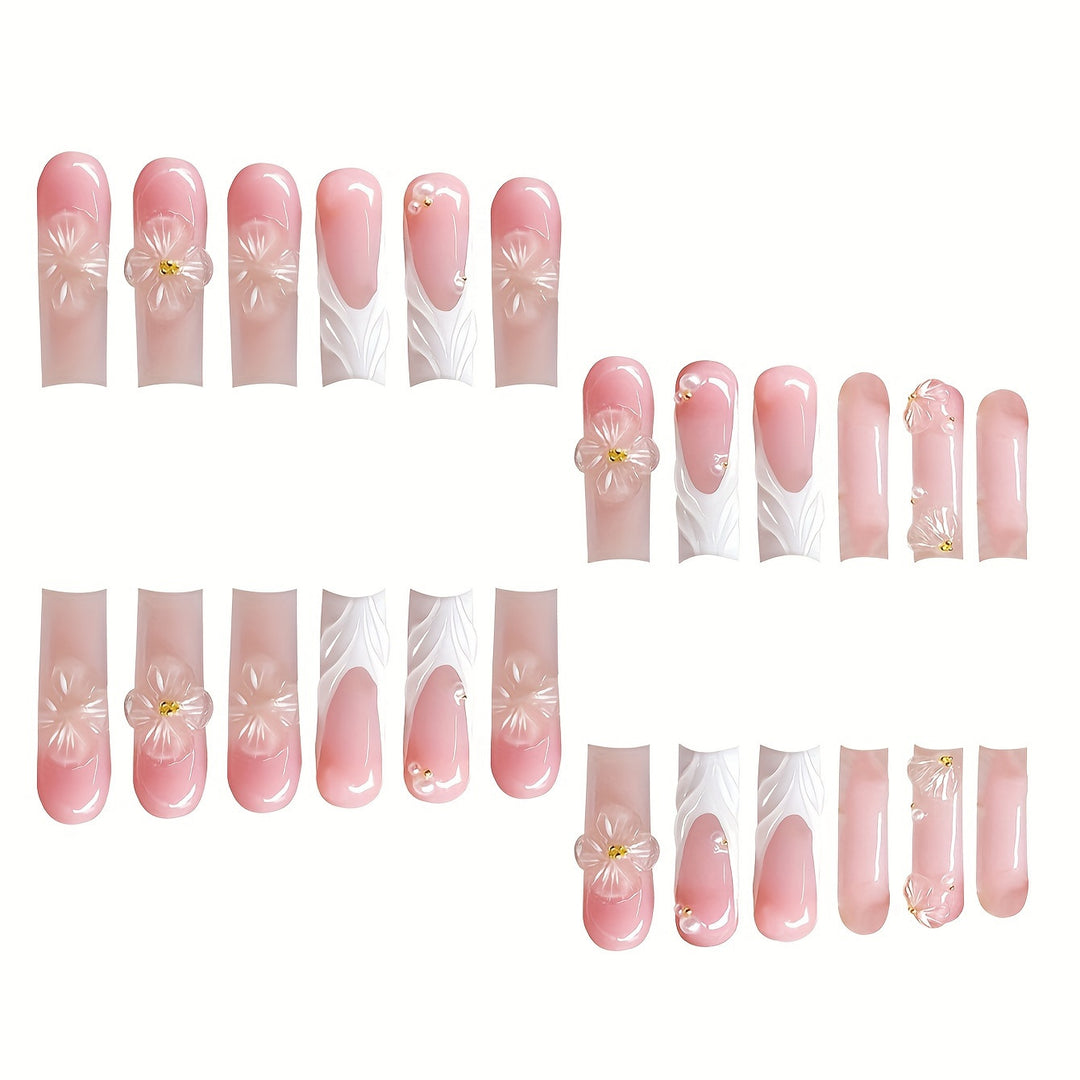 Dekorativer Press-On Nagelset Karnz