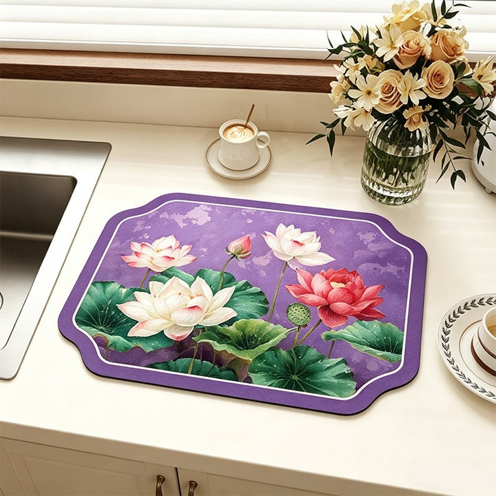 Blumenmuster Komfort Küchenteppich für Zuhause