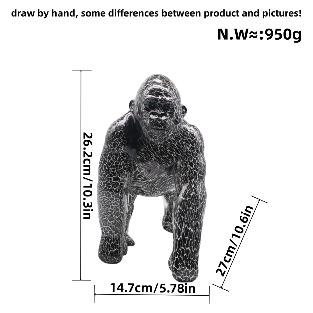 Kunstvolle Gorillaskulptur Karnz