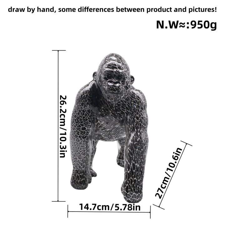 Kunstvolle Gorillaskulptur Karnz