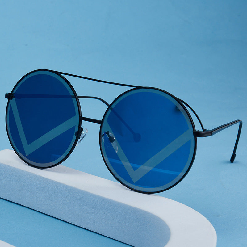 Damen modische runde Sonnenbrille Karnz