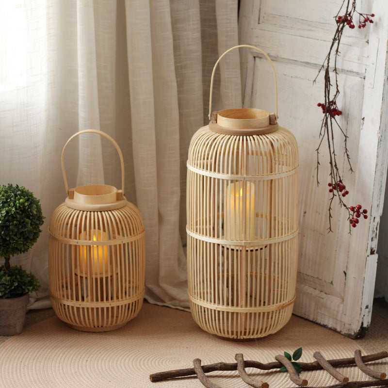 Langanhaltende Rattan-Laterne Karnz