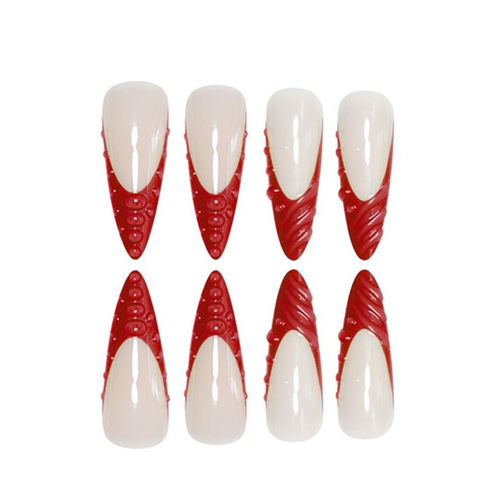 Dekorative Skulptierte Stiletto Presse-Nägel Karnz