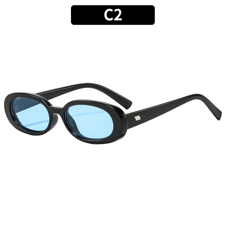 Stylische Retro-Oval-Sonnenbrille