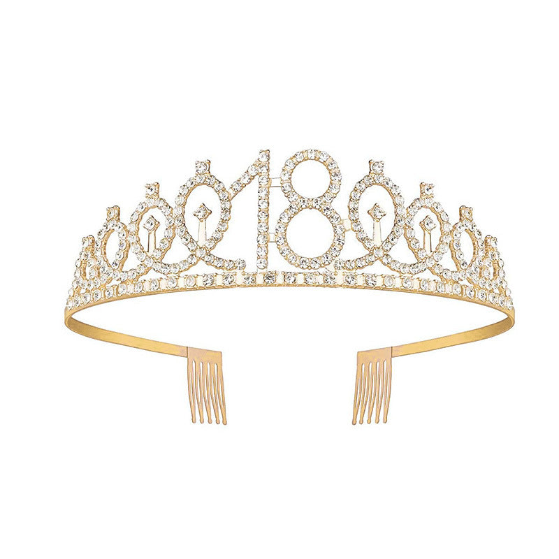 Damen Glitzernde Krone mit Swarovski-Steinen Karnz