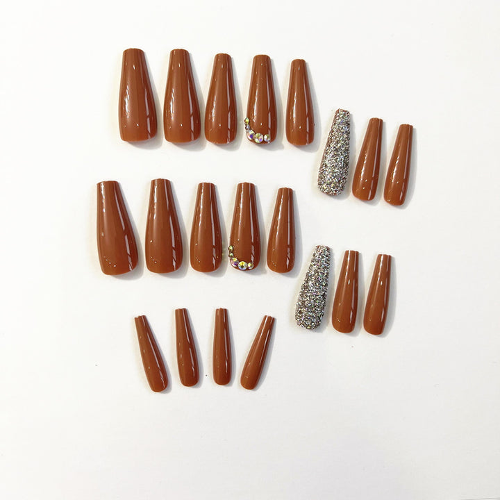 Stiletto Press-On Nagelset mit Strassakzenten