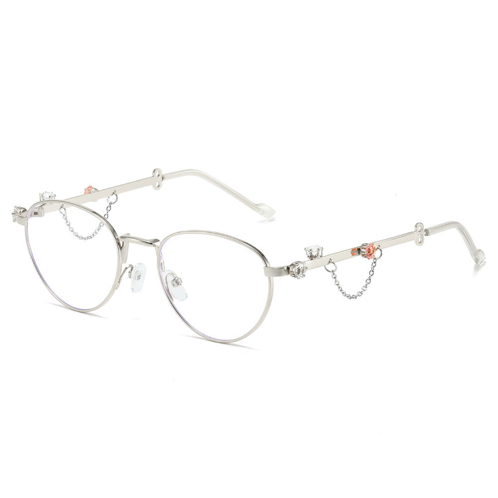 Dekorative Strass Katzenaugen-Sonnenbrille Karnz
