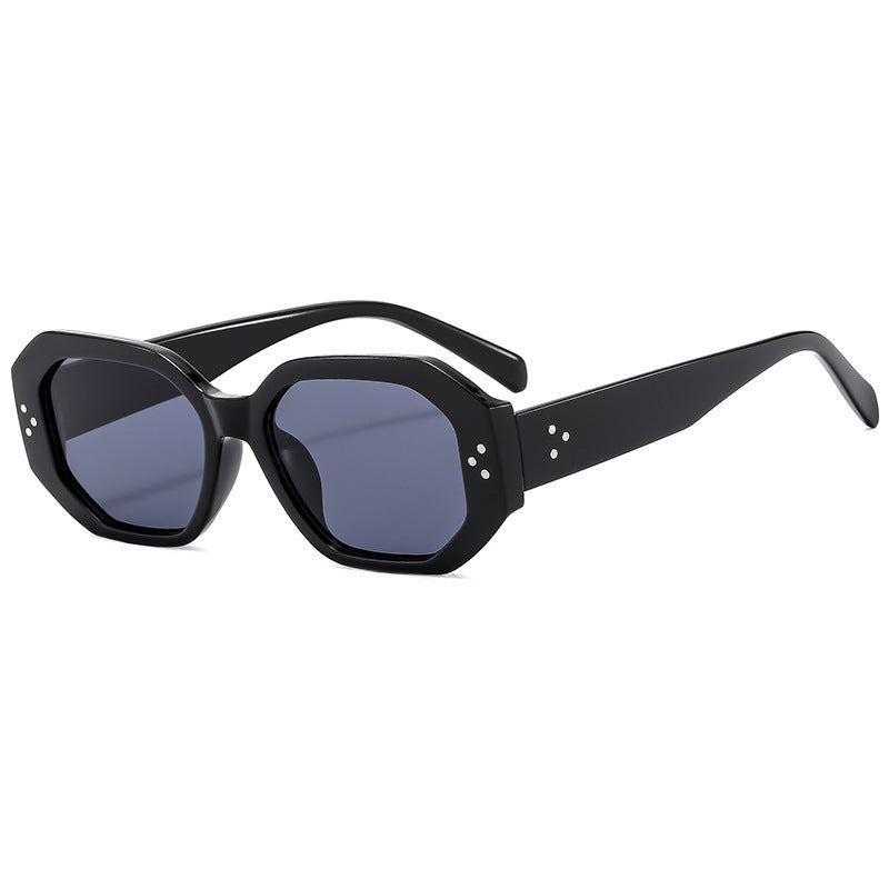 Damen Modische Sonnenbrille im markanten, achteckigen Design Karnz