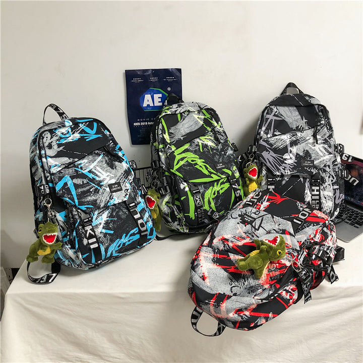Stylischer Grafikdruck-Rucksack Karnz
