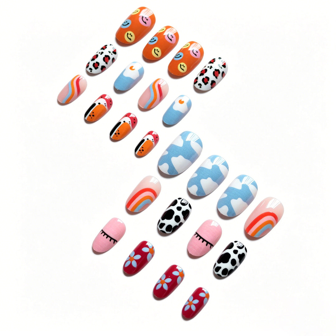 Kreatives Multi-Patterned Nagelkunst Set