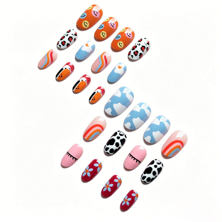 Kreatives Multi-Patterned Nagelkunst Set