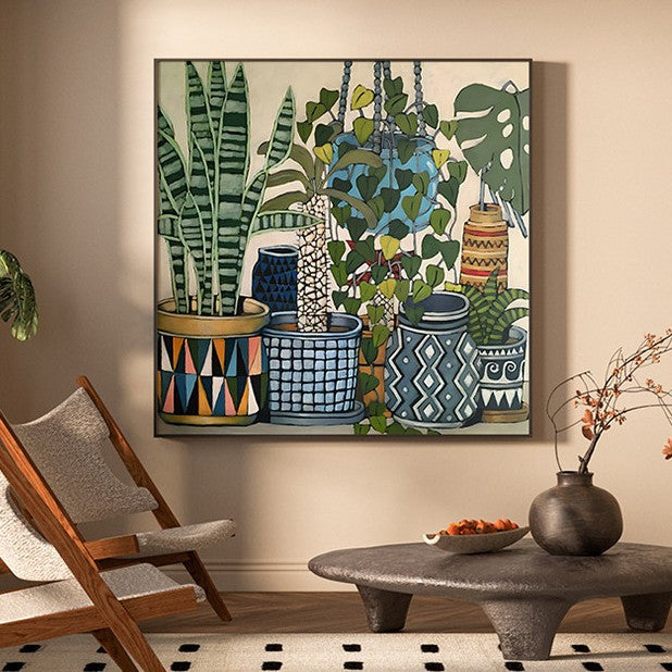 Dekorative Indoor-Pflanzen Kunst Leinwanddruck