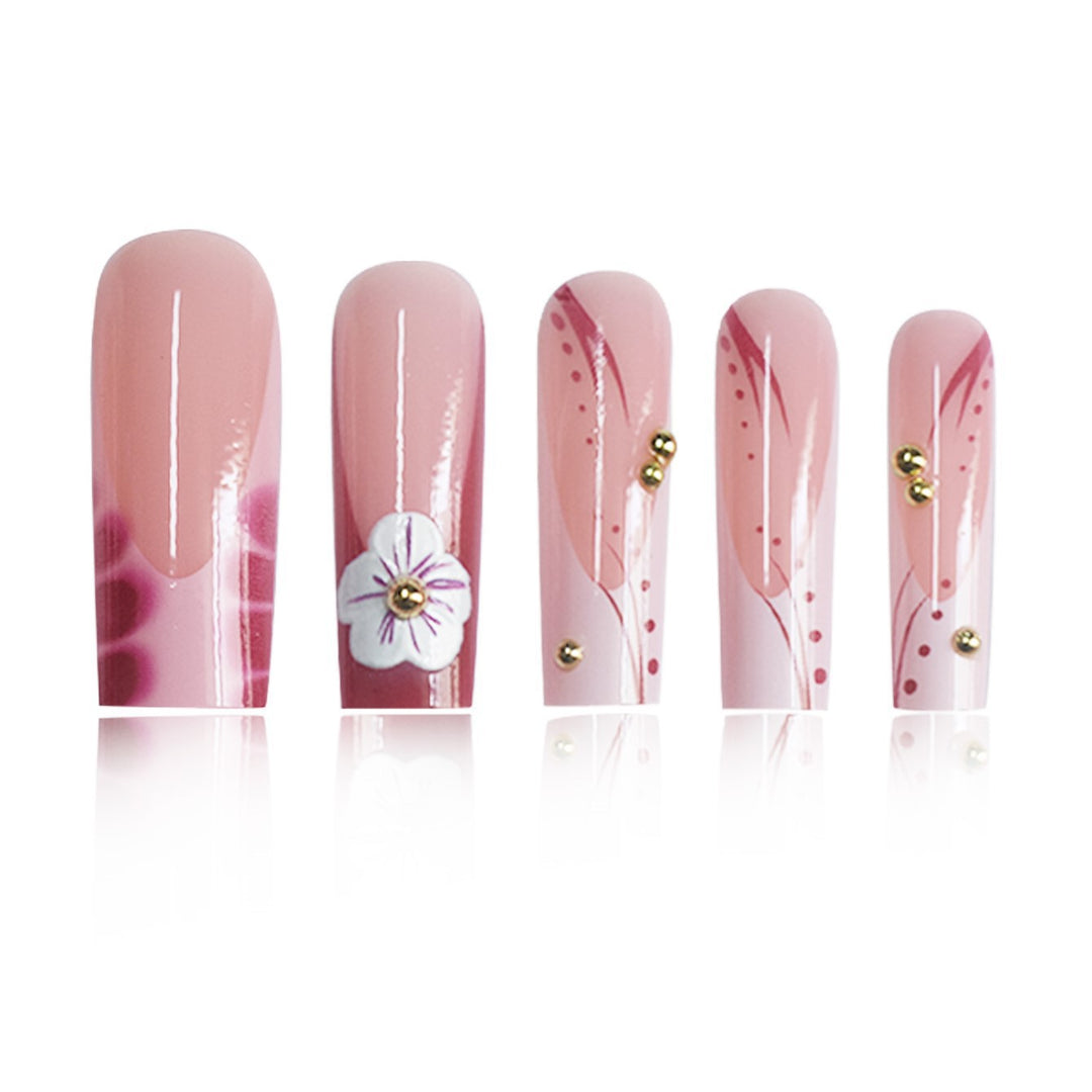 Premium Floral Nail Art Extensions Karnz