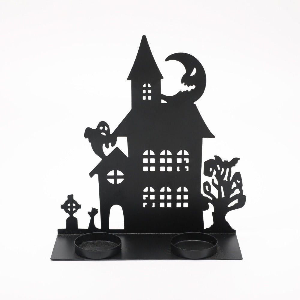 Haunted House Metall Teelichthalter Deko Karnz