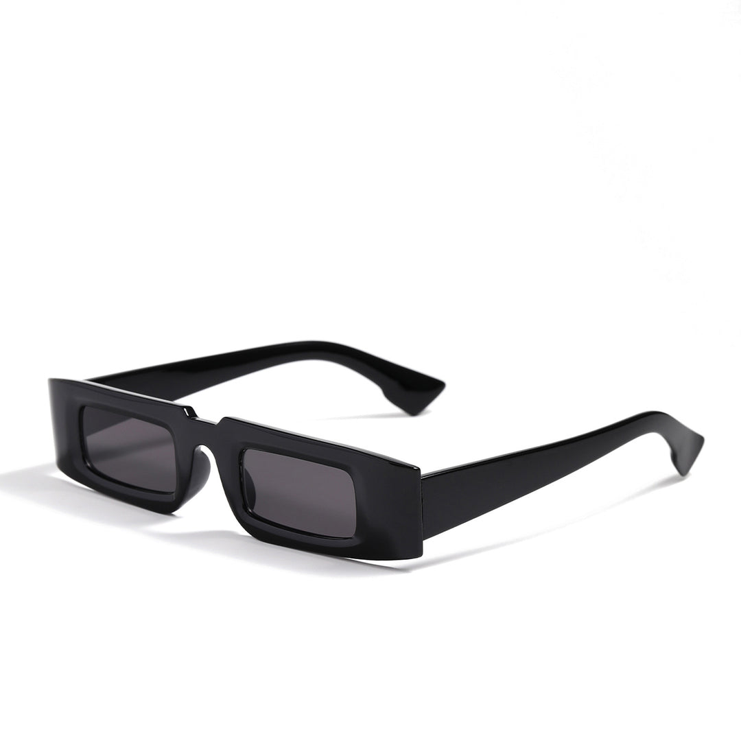 Damen modische geometrische Sonnenbrille mit transparentem Rahmen und polarisierenden Gläsern Karnz