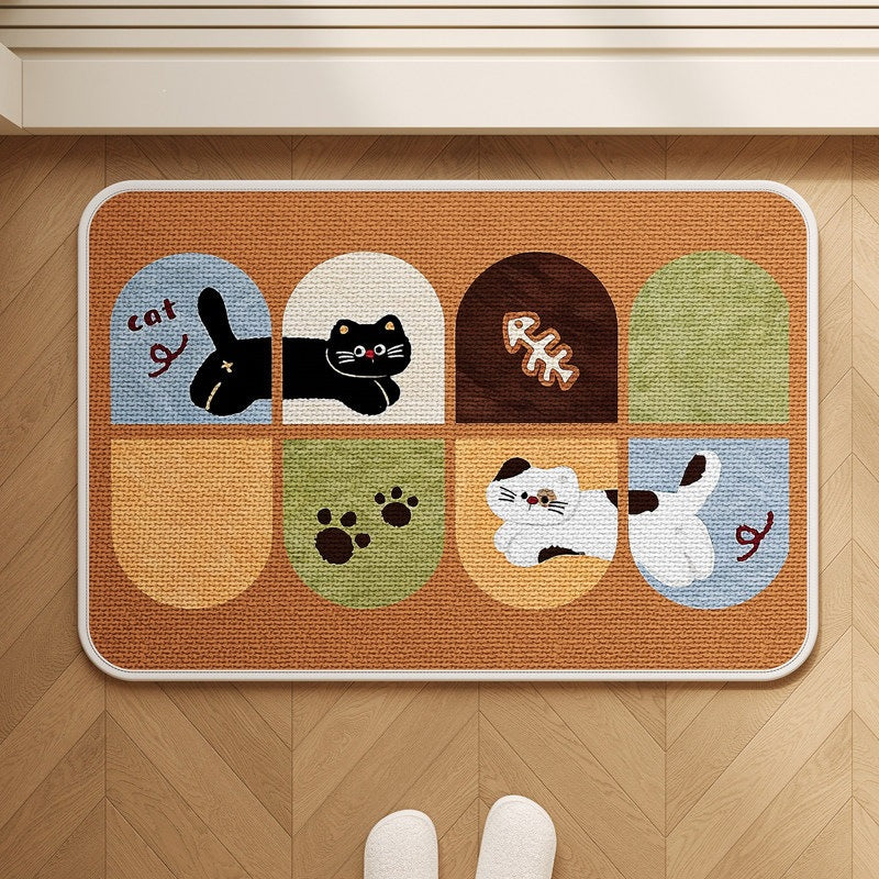 Patchwork Katzen-Themen Teppich