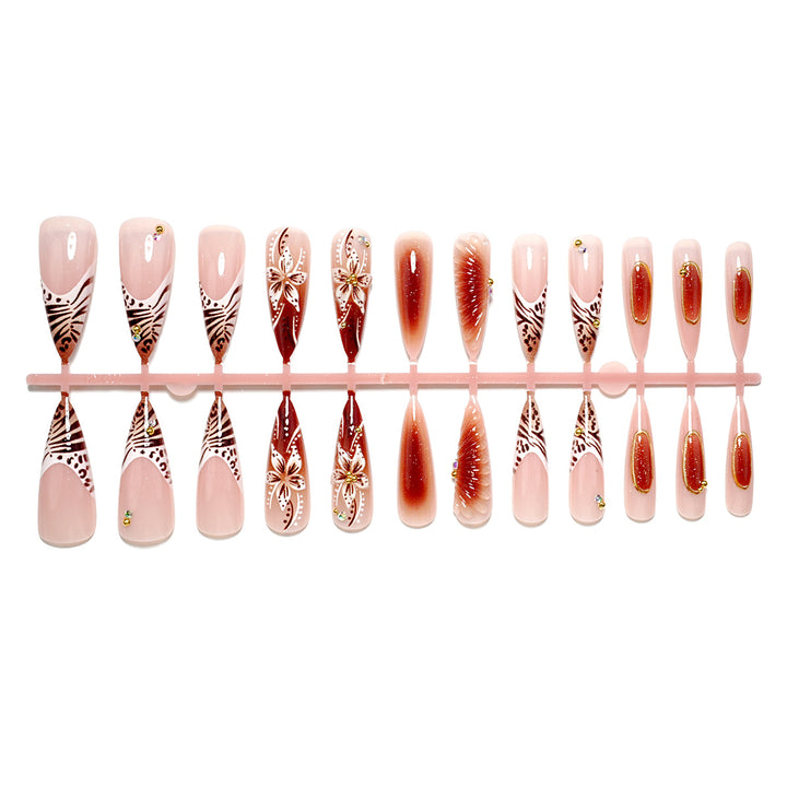 Künstlerisches Stiletto Press-On Nagelset