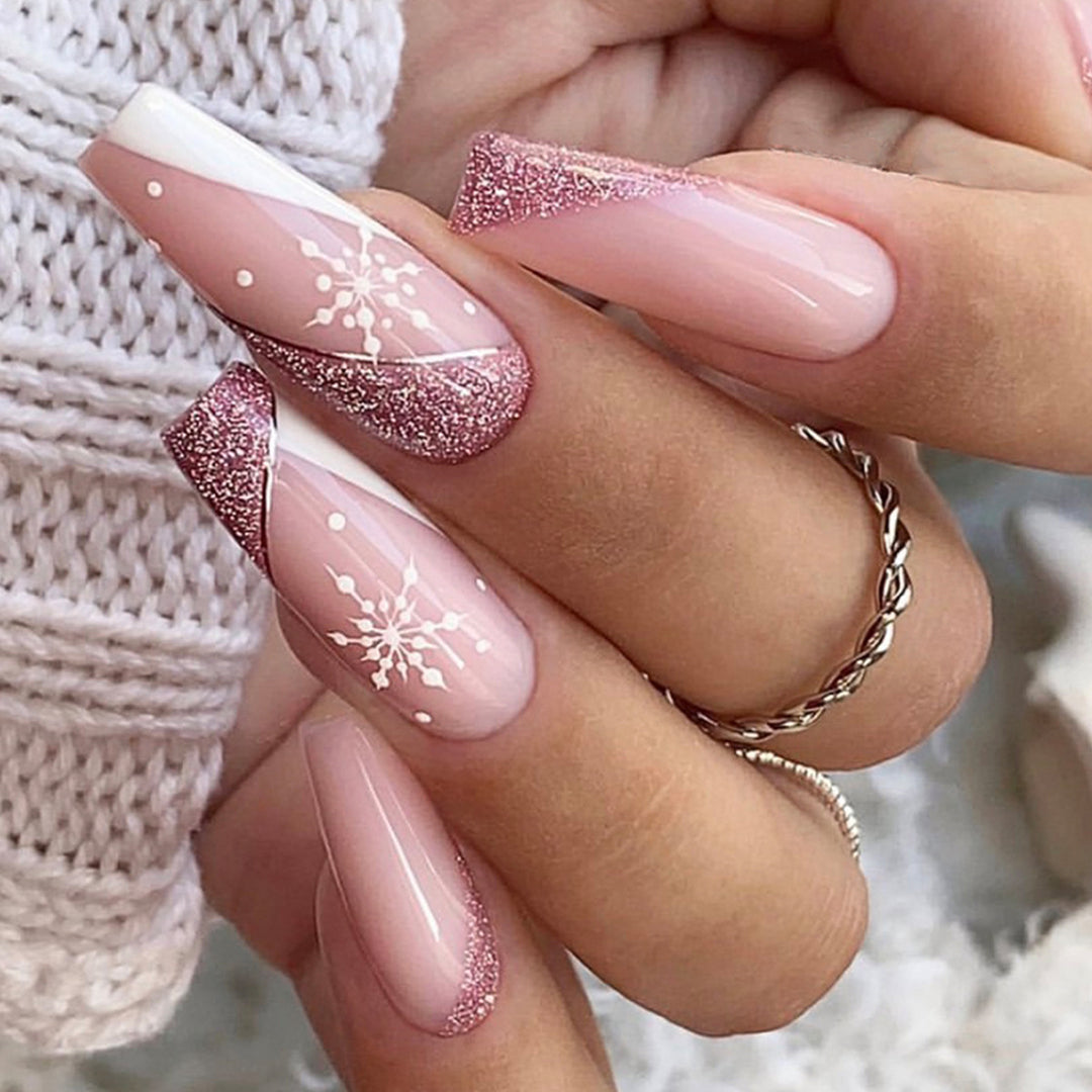 Elegante Stiletto Press-On Nagelset mit einzigartigem Design Karnz