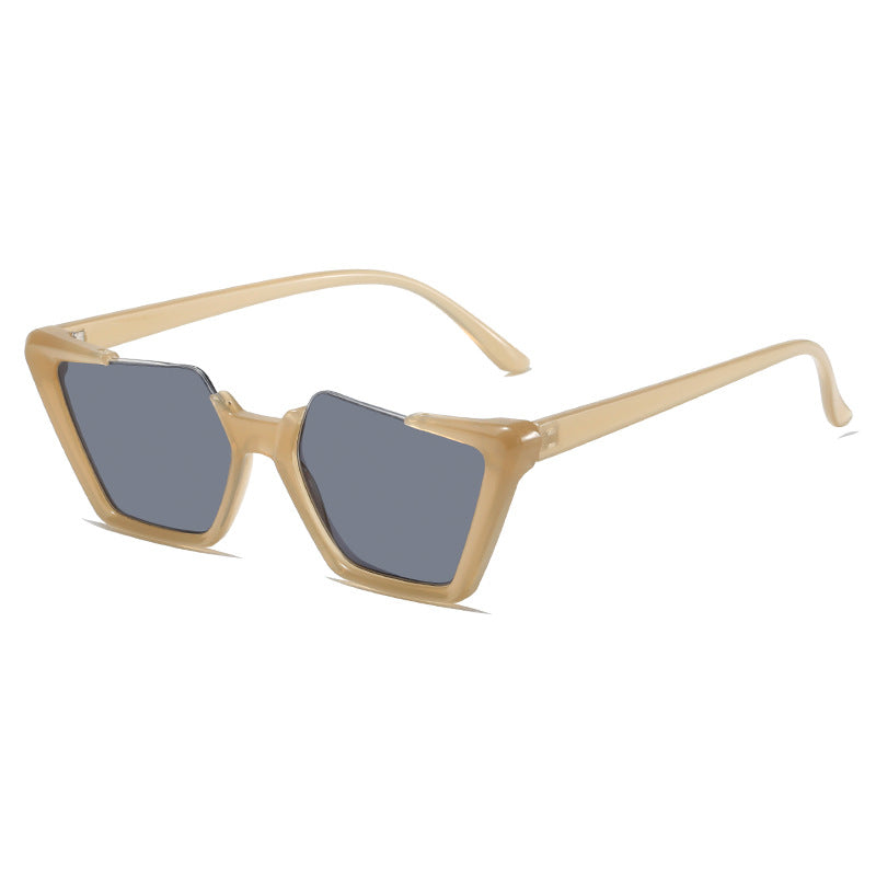 Damen moderne und stilvolle asymmetrische Sonnenbrille Karnz