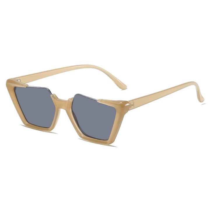 Damen moderne und stilvolle asymmetrische Sonnenbrille Karnz