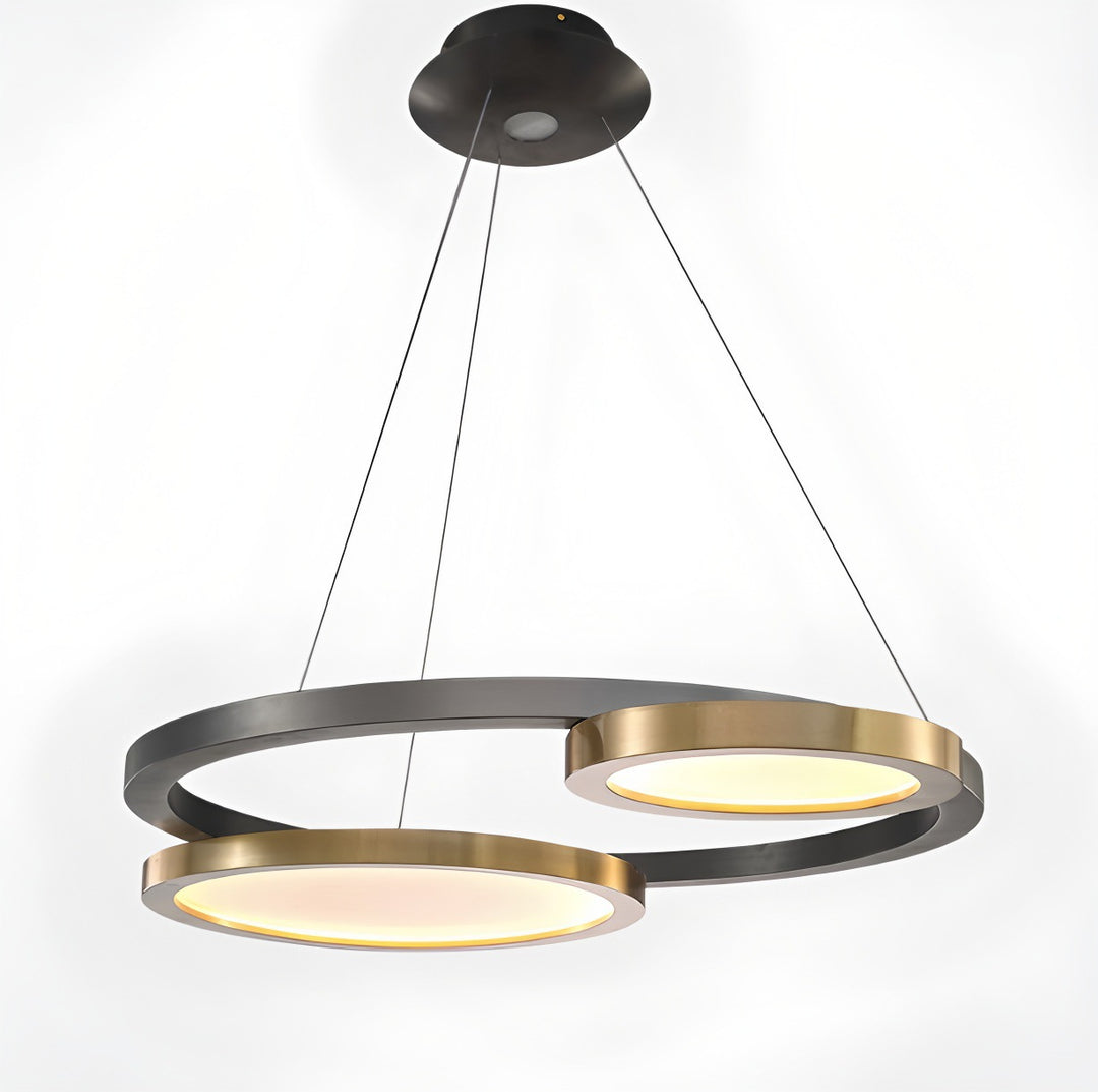 Moderne Dual-Circle Pendelleuchte