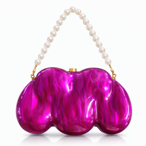 Perlenbeschichtete künstlerische Clutch