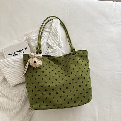 Verspielte Polka-Dot-Stofftasche