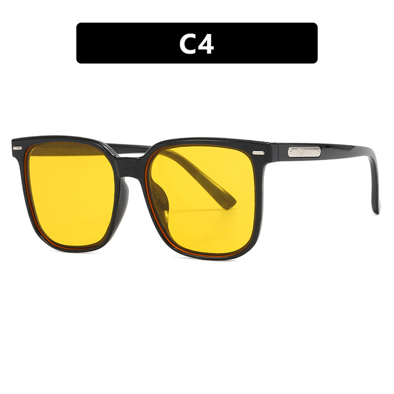 Damen quadratische Sonnenbrille mit robustem Rahmen und polarisierten Gläsern Karnz