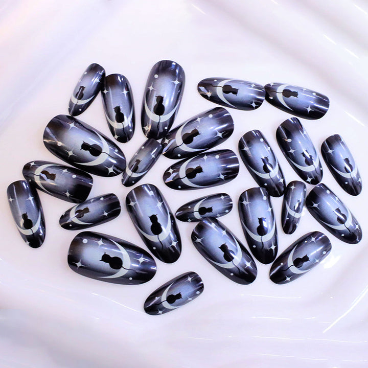 Künstlerische katzeninspirierten Nagelkunst-Erweiterungen Karnz