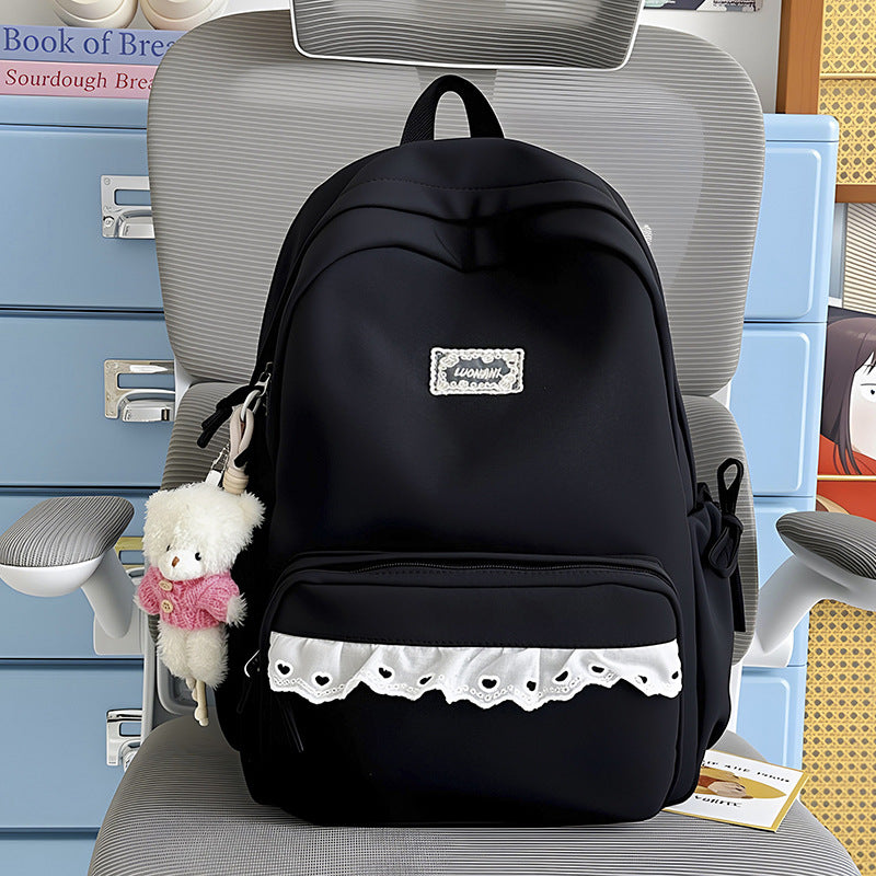 Dekorative Spitzenbesetzte Schulrucksack Karnz