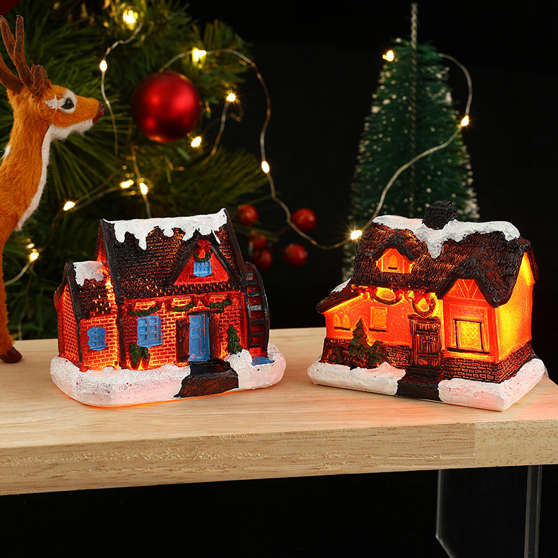 Nostalgische Weihnachtsdorf-Haus-Dekoration Karnz