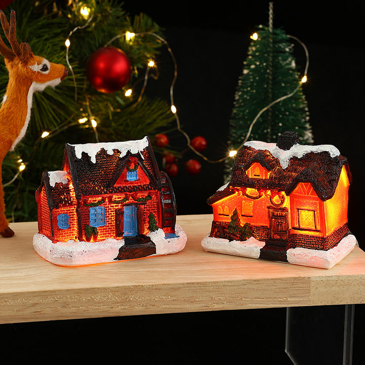 Nostalgische Weihnachtsdorf-Haus-Dekoration Karnz