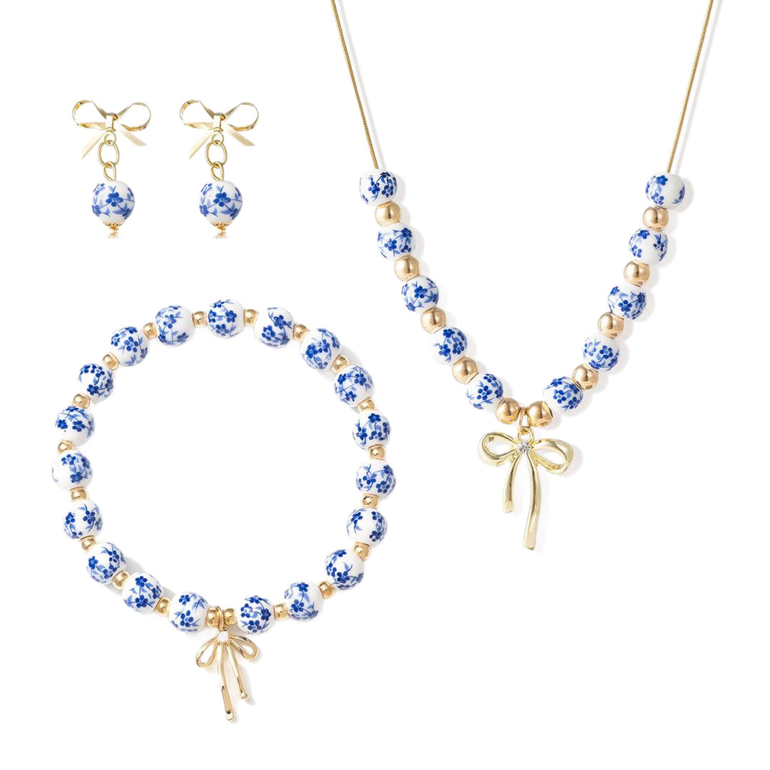 Florale Perlen-Charm-Armband Karnz