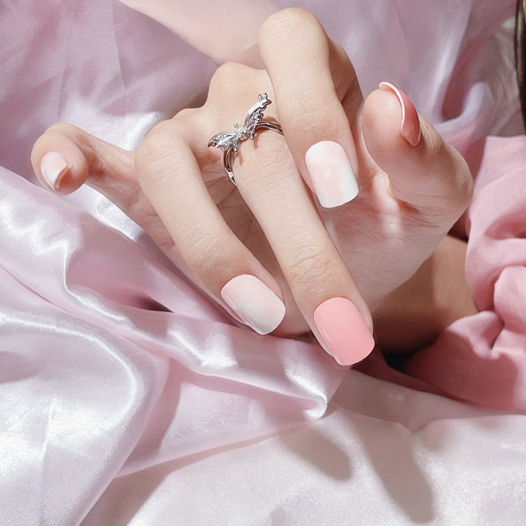 Press-On-Nagelset mit Marmor-Effekt