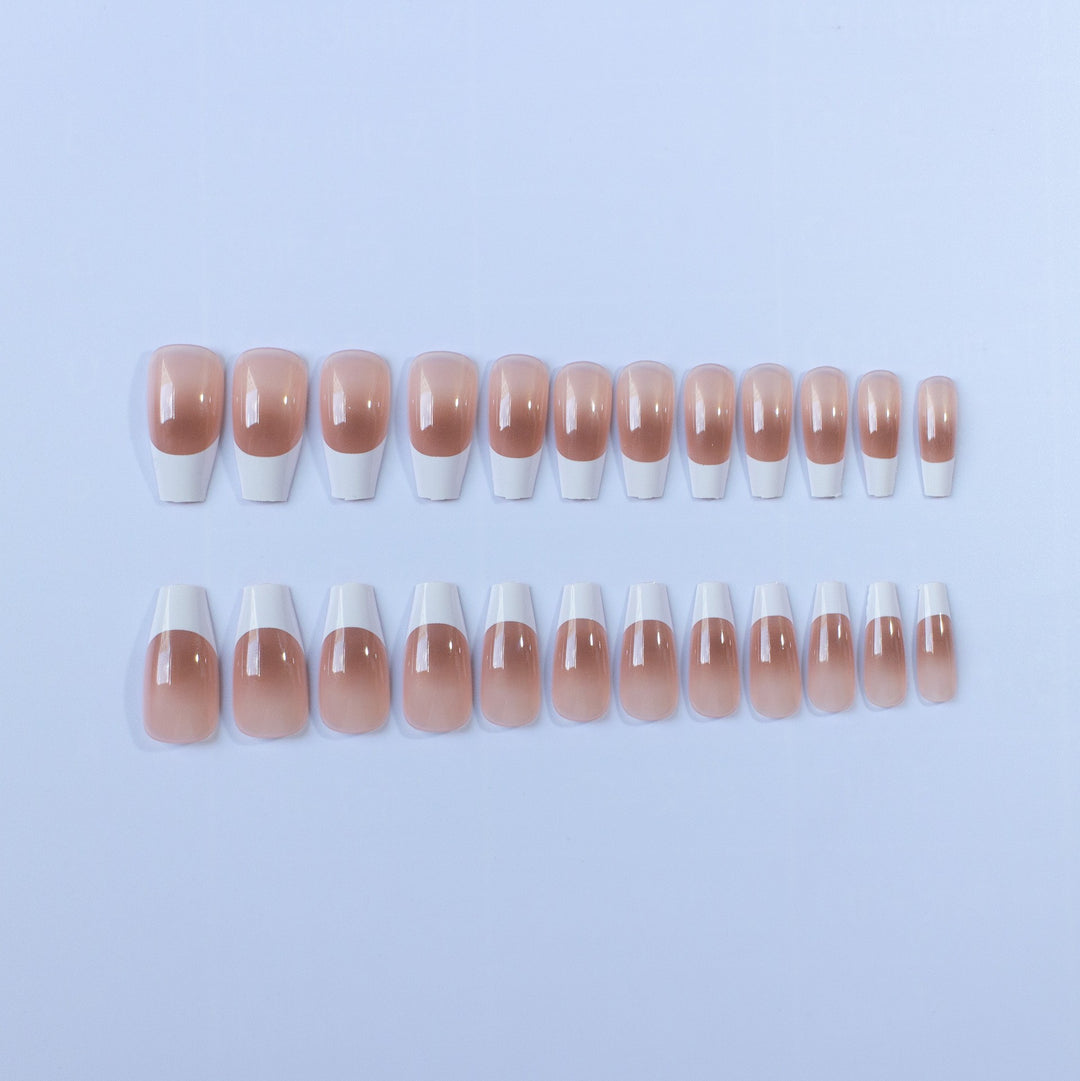 Elegantes Gel Französisch Tipp Nagelkunst Set