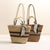 Damen Handtasche aus geflochtenem Naturmaterial mit modischem Akzent Karnz