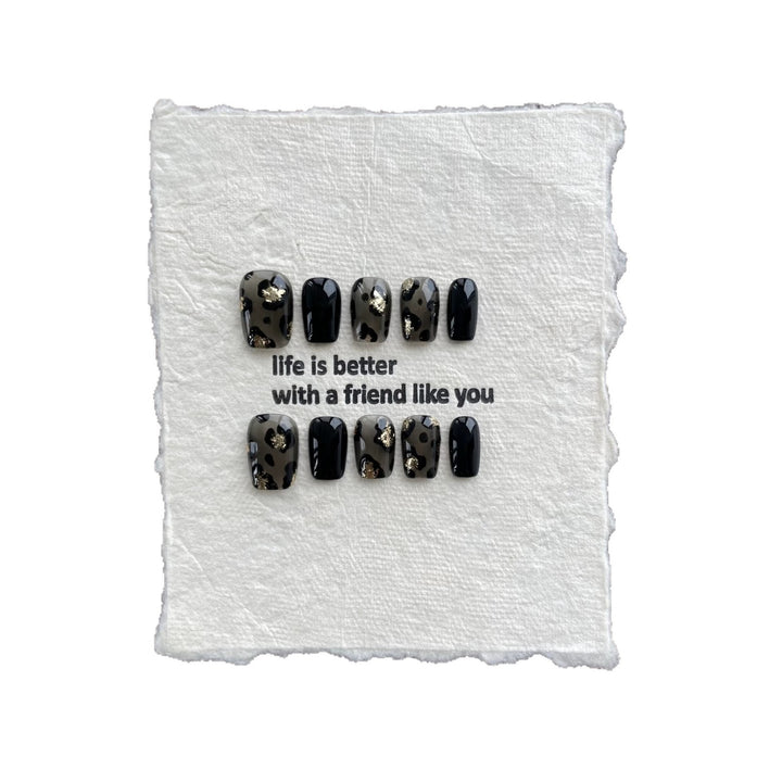 Artisanales Tierdruck Press-On Nagelset