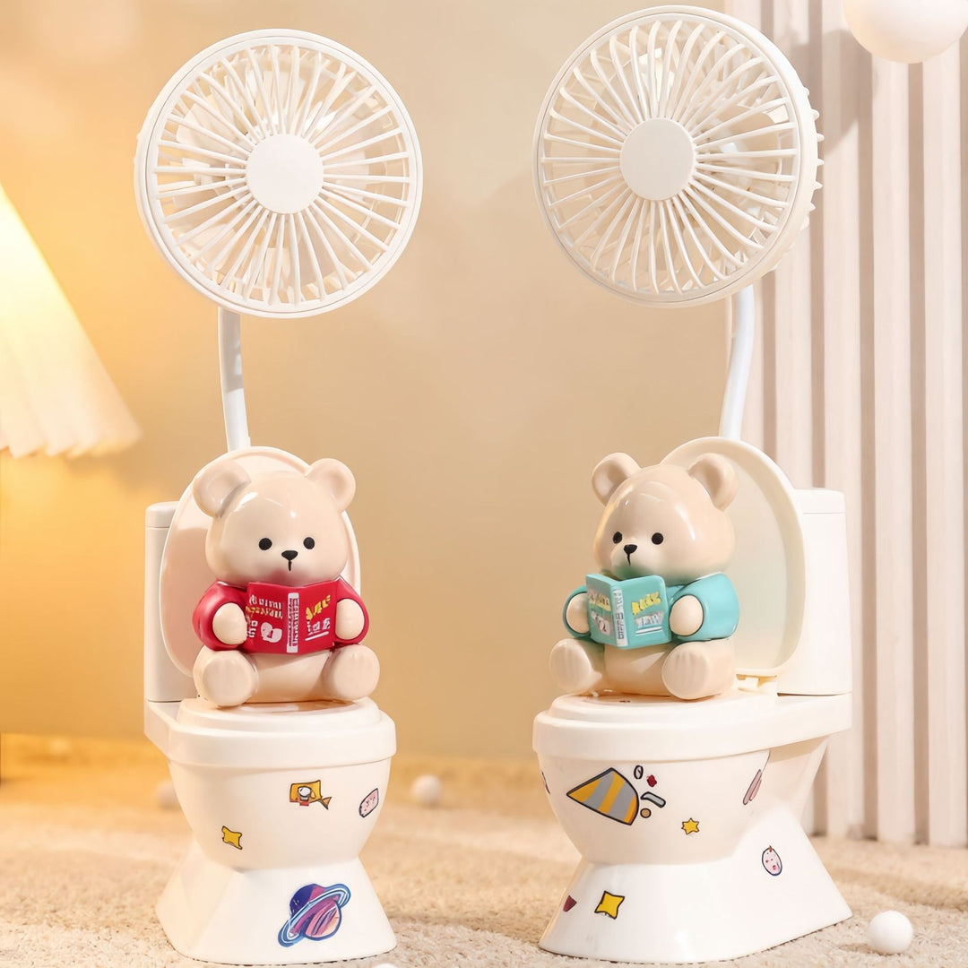 Damen Tragbarer USB Mini-Ventilator mit süßem Bärenmotiv Karnz