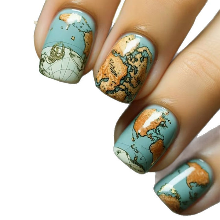 Künstlerisch Karten-inspirierte Nagelkunst Karnz