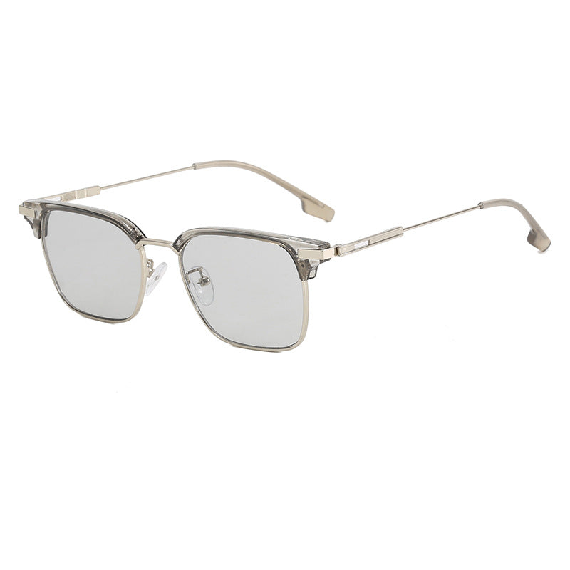 Damen quadratische Sonnenbrille mit leichtem Metallrahmen und breiten Bügeln Karnz