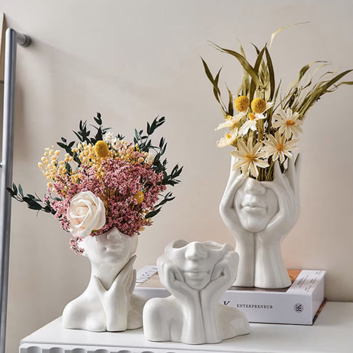 Kunstnerisch Handgeformte Blumenvase