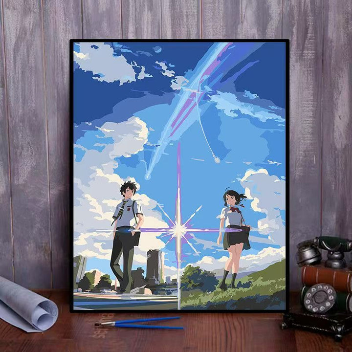 Anime-inspirierte Landschafts-Kunst Druck Karnz