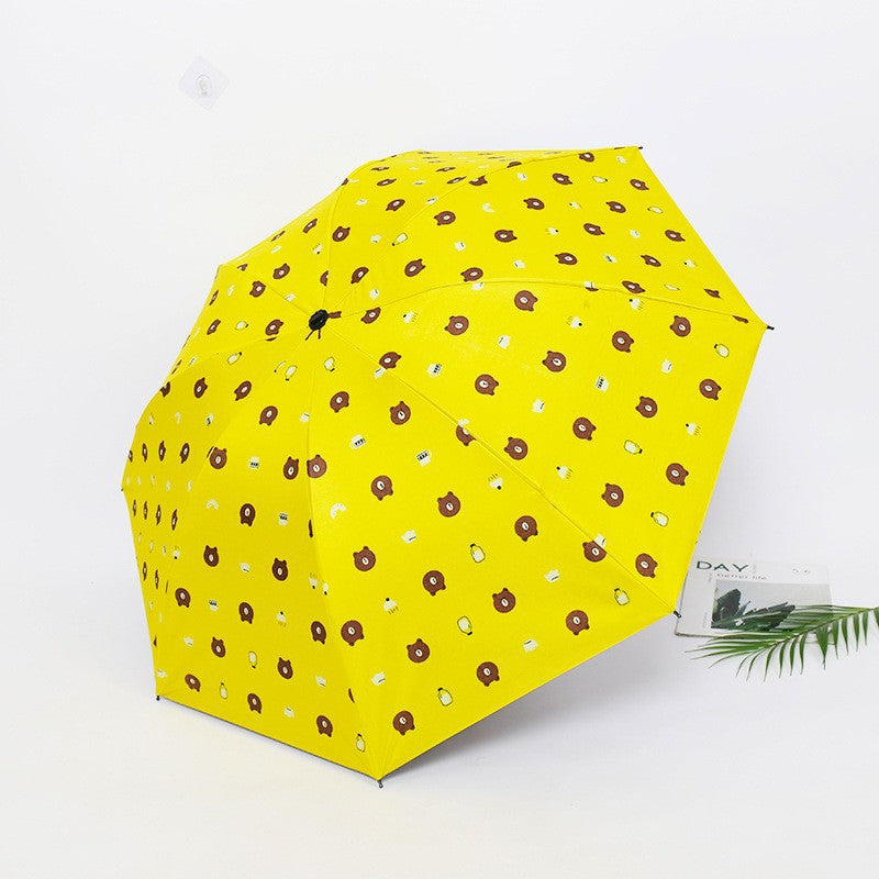 Damen kreativer Falt-Regenschirm mit tierischem Motiv Karnz