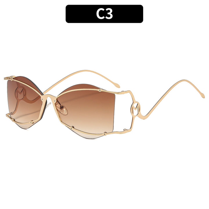 Moderne geometrische Schild Sonnenbrille