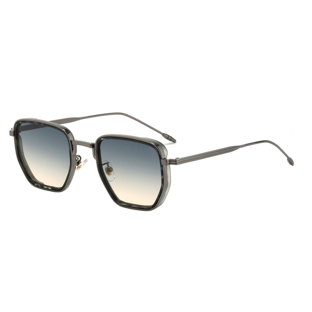 Damen Quadratische Designer Sonnenbrille mit modischem Metallrahmen Karnz