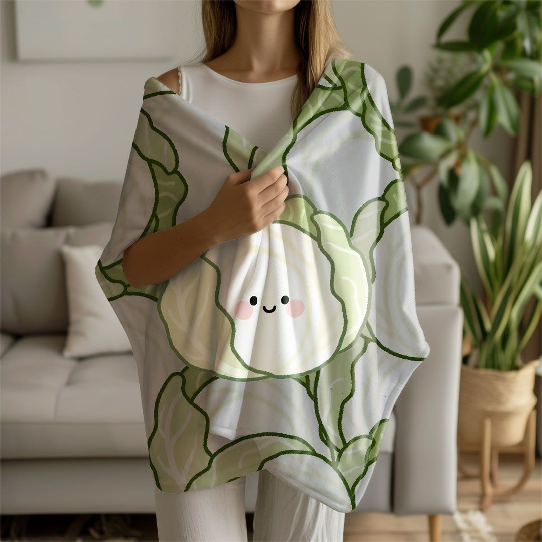Cartoon-Kohl-Themen-Fleece-Decke