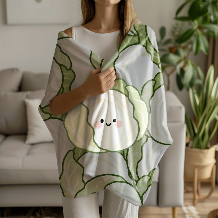 Cartoon-Kohl-Themen-Fleece-Decke