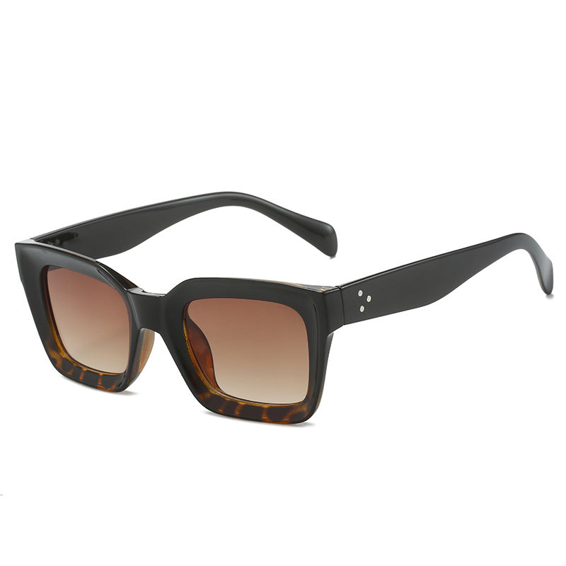 Damen modische quadratische Sonnenbrille mit elegantem, breitem Rahmen Karnz